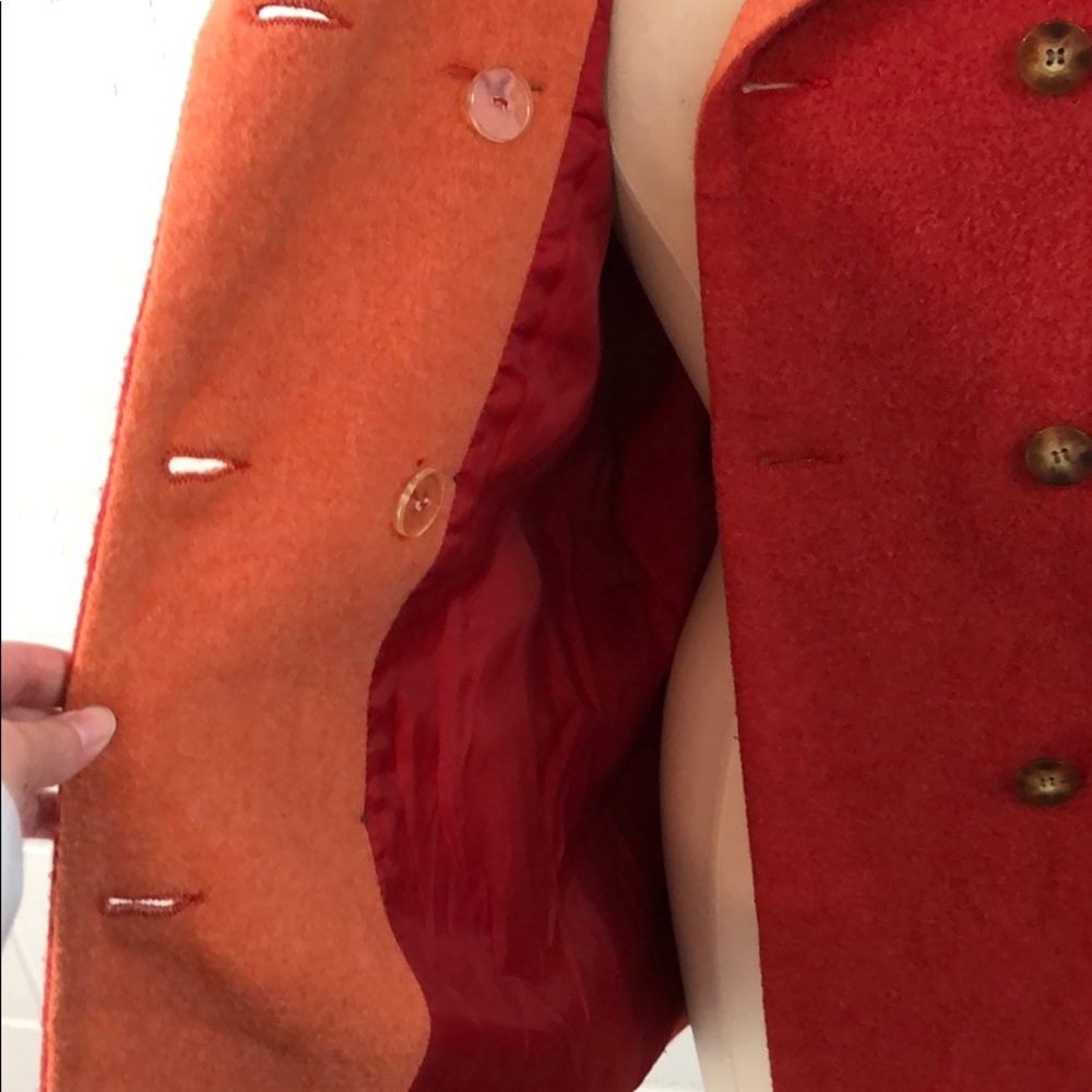 Saks Fifth Avenue Wool Blend Double Breasted Jacket - Picture 6 of 7